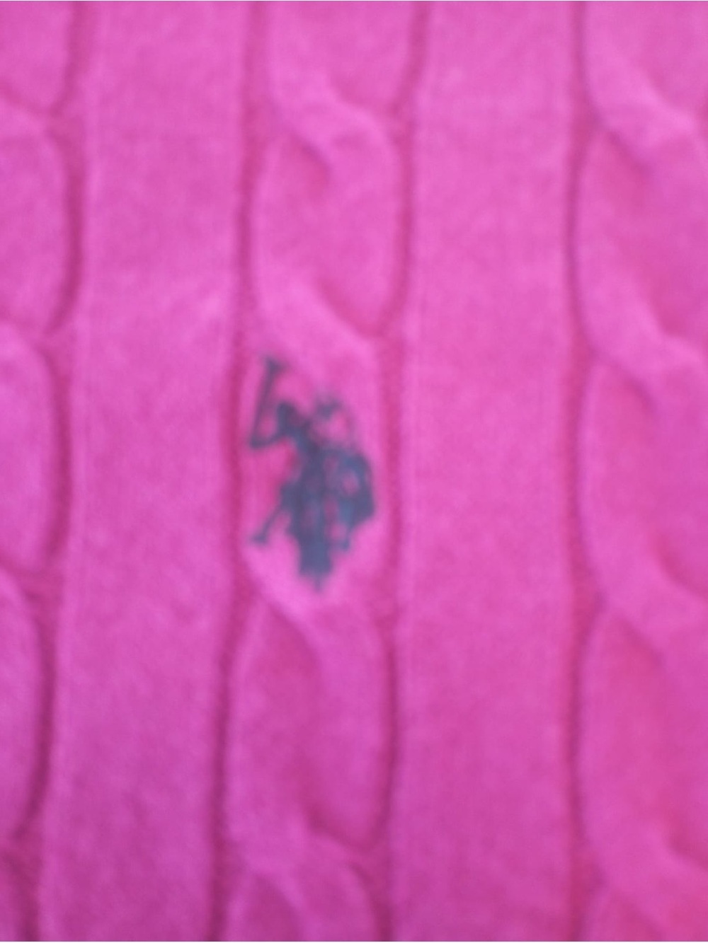 U.S. Polo Assn. Cable Crew Sweater - Raspberry Pink - Picture 6 of 12